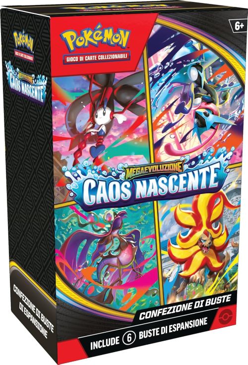 POKEMON Megaevoluzione CAOS NASCENTE in Bundle M3 Gioco di carte Collezionabili In busta (7×12 cm) ITA…x6…x180